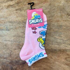 5/$20 NEW Women's 6-9.5 Pink The Smurfs Smurfette Ankle Novelty Socks